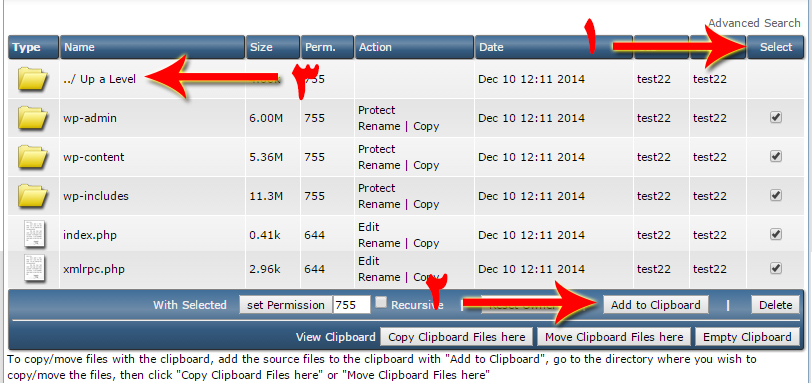 انتقال فایل ها در دایرکت ادمین